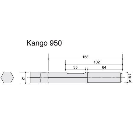 Kango Steel Point Chisel 950 400mm Toolpak 